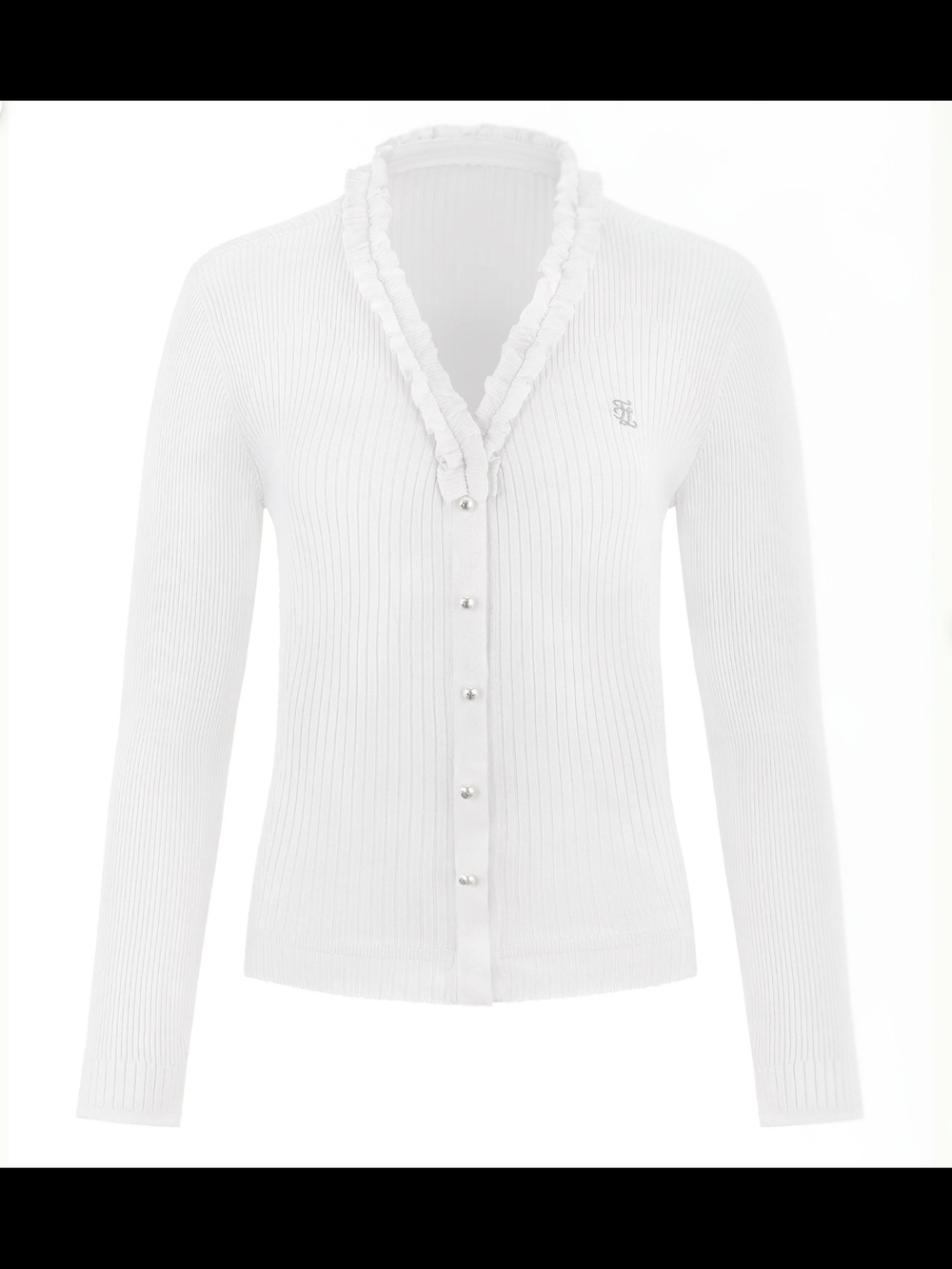 NWT Fair Liar Rib Frill Cardigan